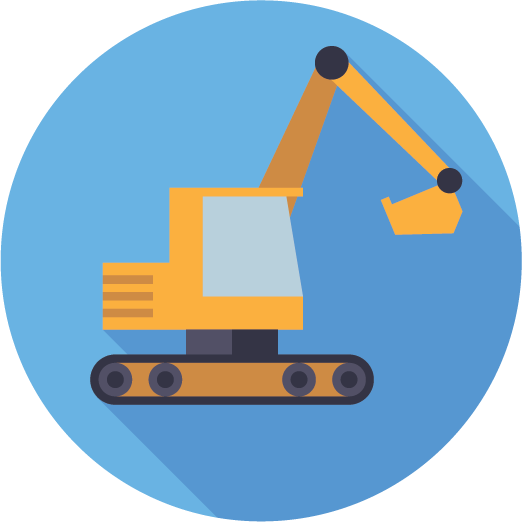 Back Hoe Icon - Land use
