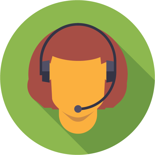 Person with headset icon - Contact Us-us