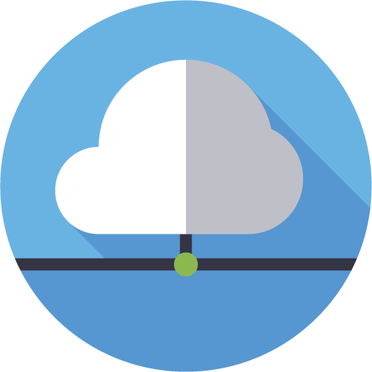 Cloud with cables icon - Links