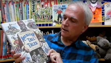 Story Time with male librarian.
