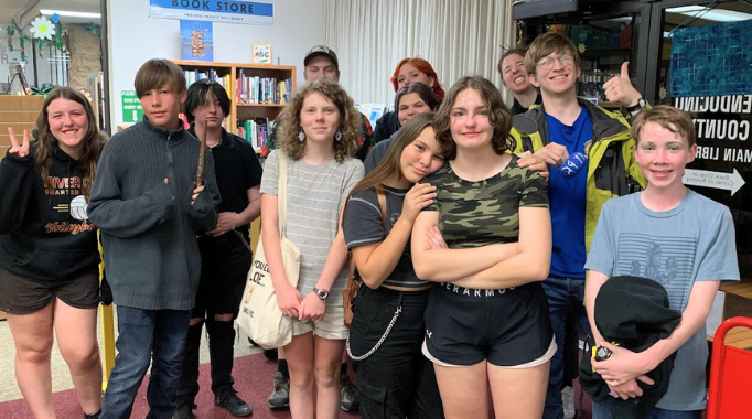Group of teens at Ukiah Library.