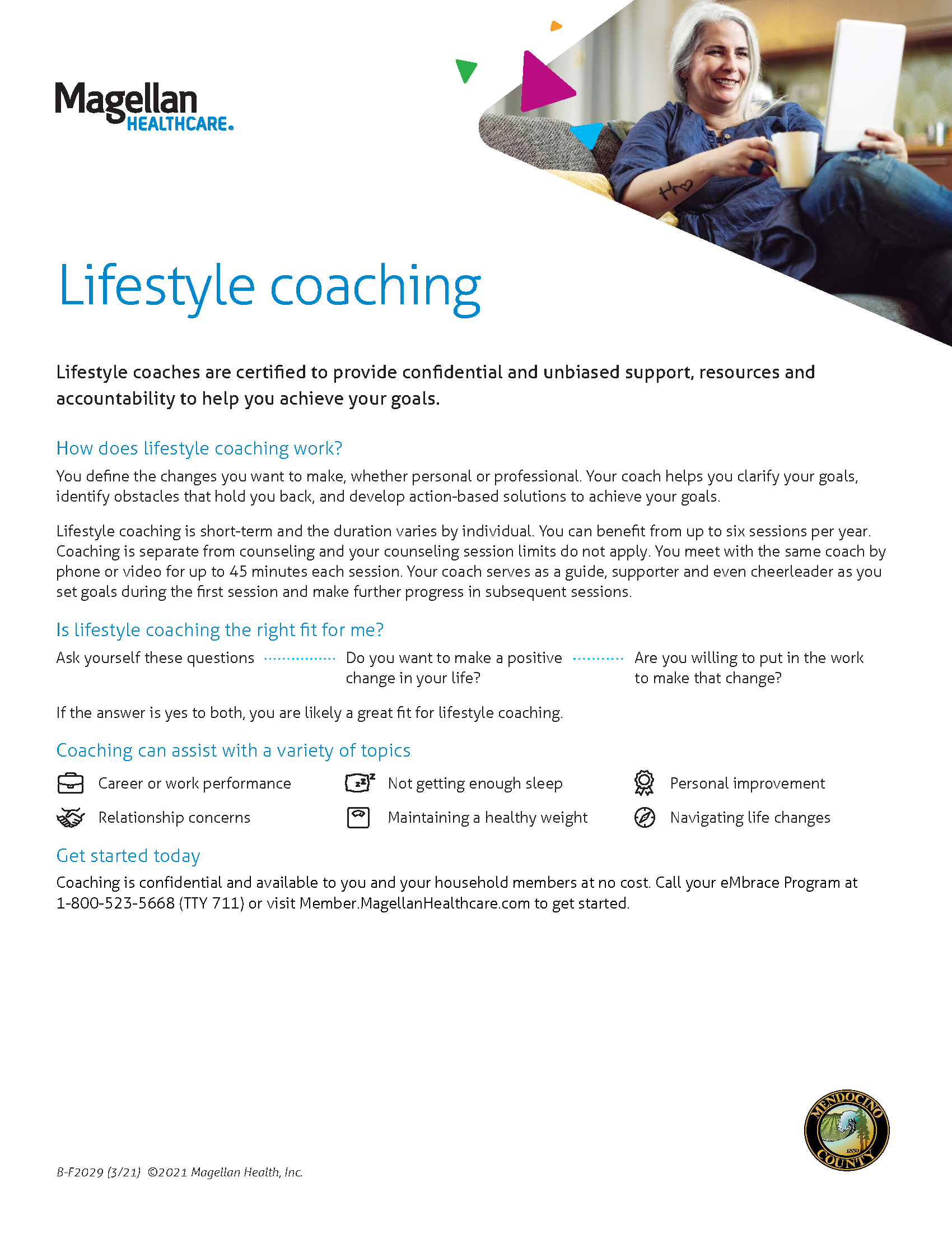 Lifestyle Coaching Magellan flyer