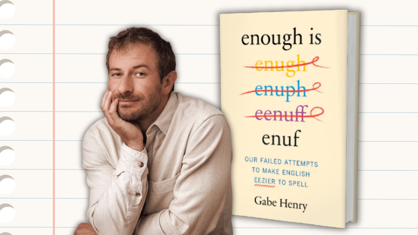 Marketing image of author Gabe Henry with book "Enough is enuf."