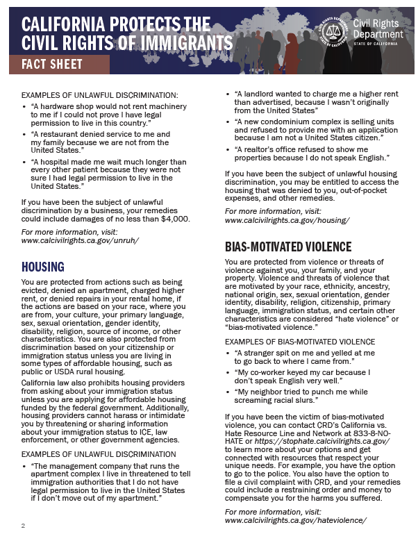 2026- Civil rights of immigrants
