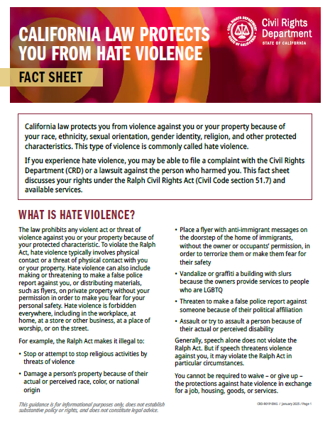 2026- Protection from Hate Violence