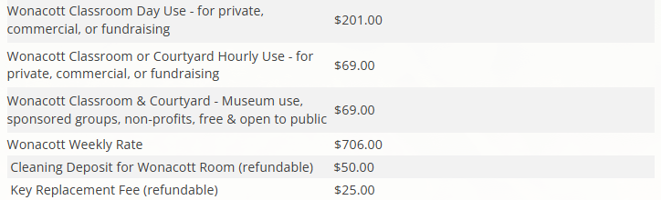 New wonacott fees