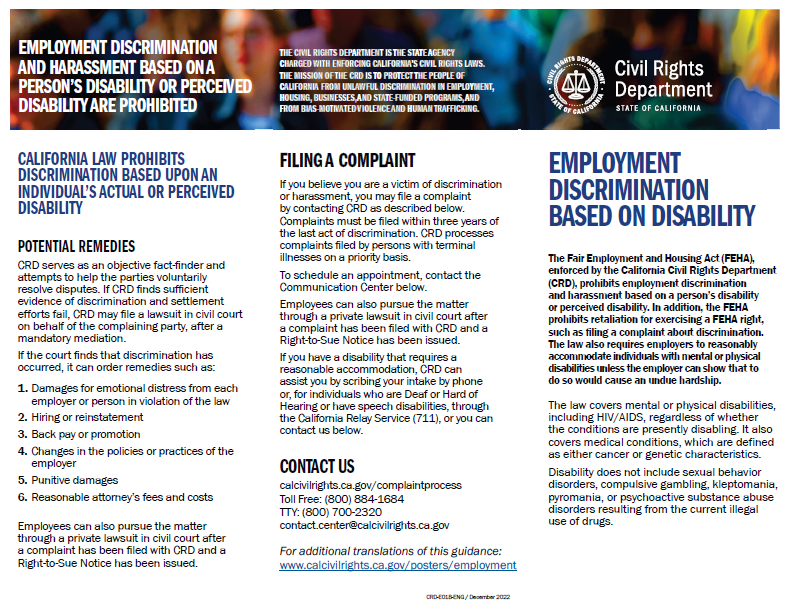Employment Discrimination Brocher