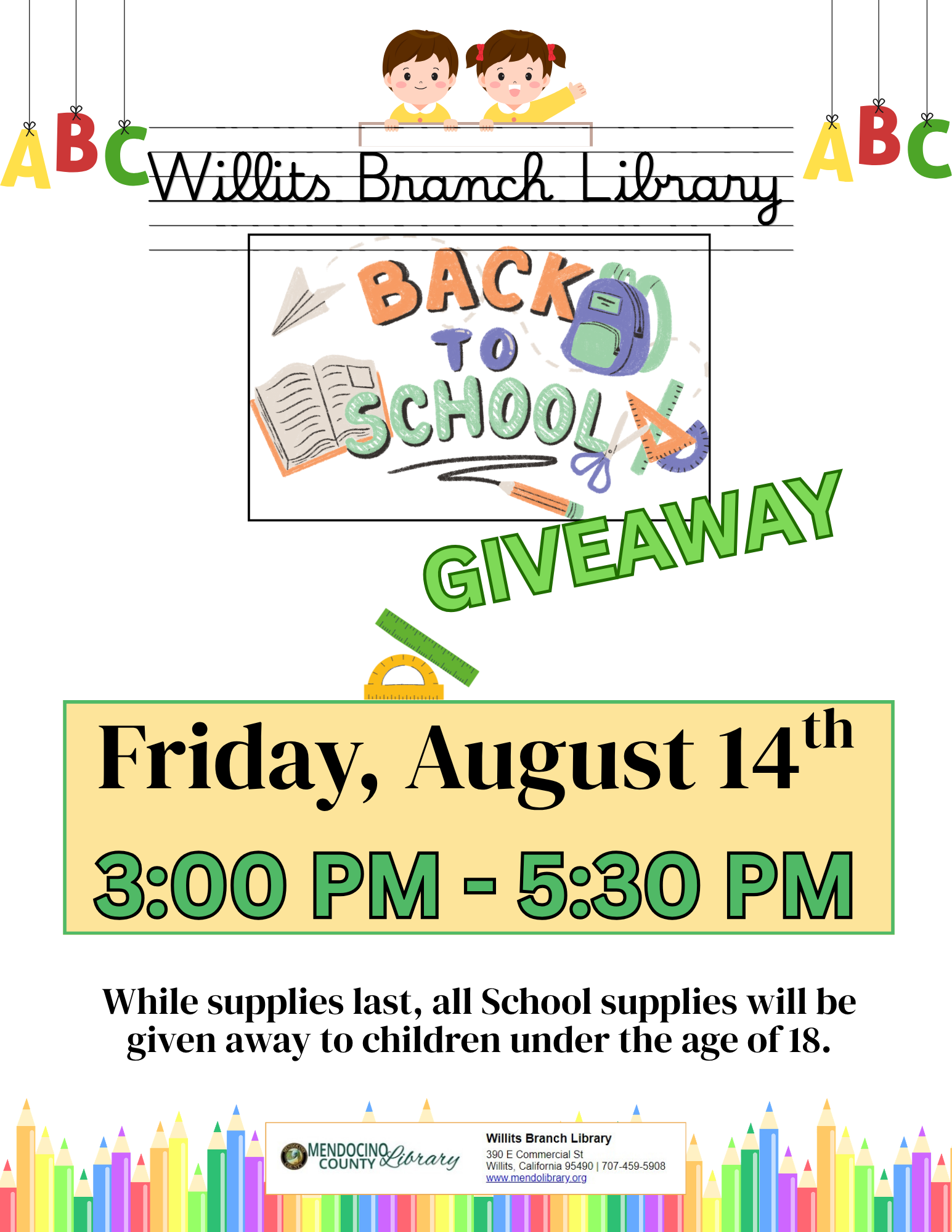 Back to school giveaway