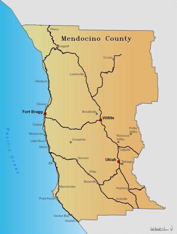 Mendocino County Map